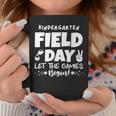 Field Day Kindergarten K Red 2024 Boy Girl Teacher Coffee Mug Funny Gifts