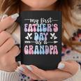 My First Father's Day As A Grandpa Retro Groovy Father's Day Coffee Mug Unique Gifts