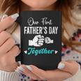 Our First Father's Day Matching Dad And Baby For New Dad Coffee Mug Funny Gifts