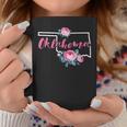 Floral Oklahoma Vintage Rose Pink Flower Us Map Home State Coffee Mug Unique Gifts