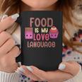 Food Is My Love Language Sweets Coffee Mug Unique Gifts