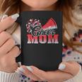 Football Cheer Mom Red Black Pom Leopard Coffee Mug Unique Gifts