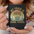 & Cool Music Lover Life My Brain Is 80 Song Lyrics Coffee Mug Unique Gifts