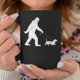 Bigfoot Sasquatch Walking Basset Hound Dog Lovers Coffee Mug Unique Gifts