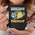 Cat And Taco Tacocat Spelled Backward Is Tacocat Coffee Mug Funny Gifts