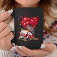 Fire Truck Lover Heart Shape Fire Truck Valentines Day Coffee Mug Unique Gifts