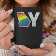 Lgbt Georgia Gay Distressed Rainbow Flag Present Coffee Mug Unique Gifts