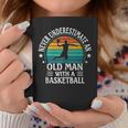 Retro Never Underestimate An Old Man With A Basketball Coffee Mug Personalized Gifts