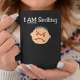 I Am Smiling Grouchy Angry Crabby Guy Dark Color Coffee Mug Unique Gifts