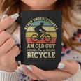 Never Underestimate An Old Guy On A Bicycle Cycling Coffee Mug Funny Gifts