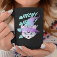 Gato Bruja Gótico Pastel Kawaii Gradiente Estético Pastel Taza de café Regalos divertidos