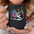 Gato Como Dj Y Djing Tocadiscos Edm Arte Pop Colorido Y Deejay Taza de café Regalos divertidos