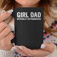 Girl Dad Officially Outnumbered Fathers Day Vintage Coffee Mug Unique Gifts