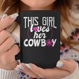 This Girl Loves Her Cowboy Cute Texas Dallas Coffee Mug Unique Gifts