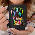 Glow In Style Black Dog Elegance With Colorful Flair Bright Coffee Mug Unique Gifts
