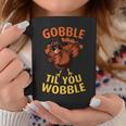 Gobble Til You Wobble Dabbing Turkey Thanksgiving Day Coffee Mug Unique Gifts