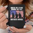 God Bless America United We Stand Divided We Fall Coffee Mug Unique Gifts