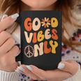Good Vibes Only Peace Love 60S 70S Tie Dye Groovy Hippie Coffee Mug Personalized Gifts