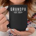 Grandpa Est 2024 First Time Grandfather Promoted Coffee Mug Funny Gifts