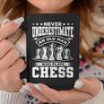 Grandpa Never Underestimate An Old Man Who Plays Chess Coffee Mug Personalized Gifts