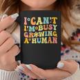Groovy I Can't I'm Busy Growing A Human For Pregnant Women Coffee Mug Unique Gifts