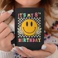 Groovy Hippie Smile Face It's My 8Th Birthday Happy 8 Year Coffee Mug Personalized Gifts