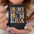 Groovy In My Softball Mom Era Mom Life Game Day Vibes Mama Coffee Mug Unique Gifts