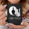 Grumpy Kitten Cats I Don't Like People Cat I Hate People Cat Coffee Mug Funny Gifts