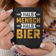 Halb Mensch Halb Bier Tassen, Lustiges Spruch-Tassen für Bierliebhaber Lustige Geschenke