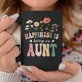 Happiness Is Being An Aunt Floral Aunt Mother's Day Coffee Mug Personalized Gifts