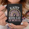 Happy 100Th Day Of School 100 Days Leopard Rainbow Coffee Mug Unique Gifts