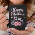 Happy Mother's Day With Floral Graphic Cute Coffee Mug Funny Gifts