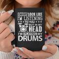 In My Head I'm Playing My Drums For Drummers Coffee Mug Unique Gifts