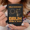 Hello Darkness Bruh Cat Lover Solar Eclipse April 08 2024 Coffee Mug Personalized Gifts