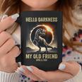 Hello Darkness Dino T-Rex Solar Eclipse April 8 2024 Coffee Mug Funny Gifts