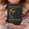 Hello Darkness My Old Friend Solar Eclipse 2024 Cat Lovers Coffee Mug Unique Gifts