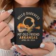 Hello Darkness My Old Friend Total Eclipse 2024 Arkansas Coffee Mug Unique Gifts