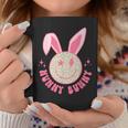 Hunny Bunny Retro Groovy Easter Leopard Smile Face Rabbit Coffee Mug Unique Gifts