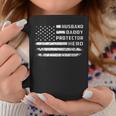Husband Daddy Protector Hero American Flag Fathers Day Coffee Mug Unique Gifts