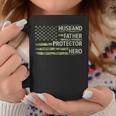 Husband Father Protector Hero Fathers Day Camo American Flag Coffee Mug Unique Gifts
