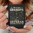 I'm A Dad Grandpa And Veteran Fathers Day American Flag Coffee Mug Personalized Gifts