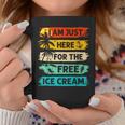 I'm Just Here For The Free Ice Cream Cruise Vacation Coffee Mug Funny Gifts