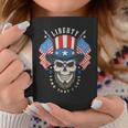 Independence Day 4Th July Usa Flag America Liberty Skull Coffee Mug Unique Gifts