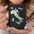 Italy Map Italian Landmarks Hand Drawn Symbols Cities Flag Coffee Mug Unique Gifts