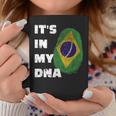 It's In My Dna Brazil Pride Fingerprint Flag Brasil Coffee Mug Unique Gifts