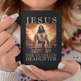 Jesus The Ultimate Deadlifter Christian Lifting Gym Coffee Mug Unique Gifts