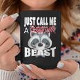 Just Call A Christmas Beast With Cute Little Raccoon Coffee Mug Unique Gifts