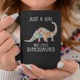Just A Girl Who Loves Dinosaurs Cute Floral Girls Ns Coffee Mug Unique Gifts
