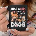 Just A Girl Who Loves Dogs Cute Dog Lover Coffee Mug Funny Gifts