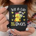 Just A Girl Who Loves Ducks Lovers Outfits Kawaii Animals Coffee Mug Personalized Gifts